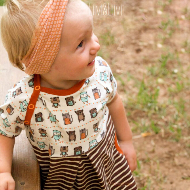 Aurinko - Raglankleid mit Knopfleiste und Tasche Größe 50 bis 104 – Bild 2