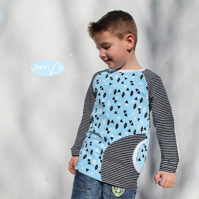 Pilvi - Raglanshirt mit Tasche Größe 98 - 164 – Bild 2