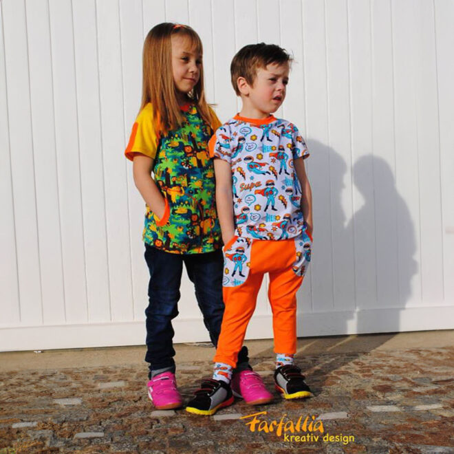 Pilvi - Raglanshirt mit Tasche Größe 98 - 164 – Bild 4