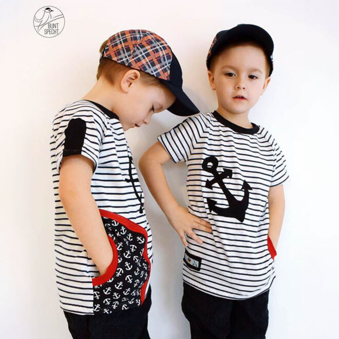 Pilvi - Raglanshirt mit Tasche Größe 98 - 164 – Bild 5