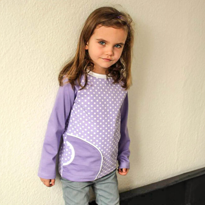 Pilvi - Raglanshirt mit Tasche Größe 98 - 164 – Bild 9
