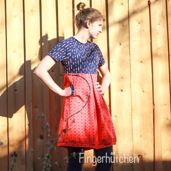 Aurinko - Raglankleid mit Tasche Größe 98 - 164 – Bild 11