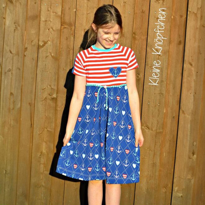 Aurinko - Raglankleid mit Tasche Größe 98 - 164 – Bild 3